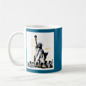 Nyc New York Brooklyn Bridge Liberty Statue Mens _ コーヒーマグカップ (左)