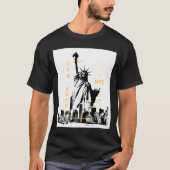Nyc New York Brooklyn Bridge Liberty Statue Mens _ Tシャツ (正面)