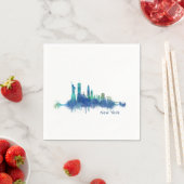 NYC New York Skyline v5 スタンダードカクテルナプキン (インサイチュ)
