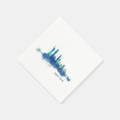 NYC New York Skyline v5 スタンダードカクテルナプキン (角)