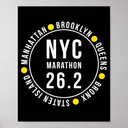 Nyc New York Souvenir Marathon Runner _1  ポスター (正面)