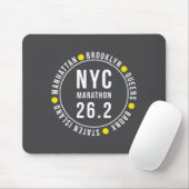 Nyc New York Souvenir Marathon Runner _1  マウスパッド (マウス)