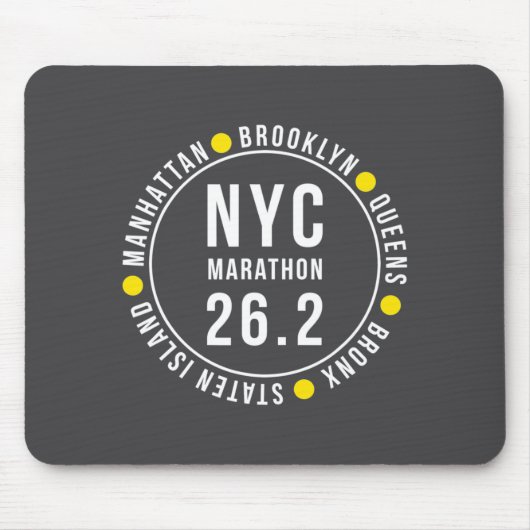 Nyc New York Souvenir Marathon Runner _1  マウスパッド (正面)