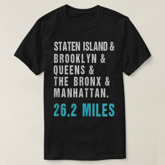 NYC New York Souvenir Marathon Runner 26 Miles  Tシャツ (デザイン正面)