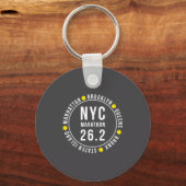 Nyc New York Souvenir Marathon Runner _2  キーホルダー (正面)