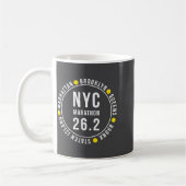 Nyc New York Souvenir Marathon Runner _2  コーヒーマグカップ (左)