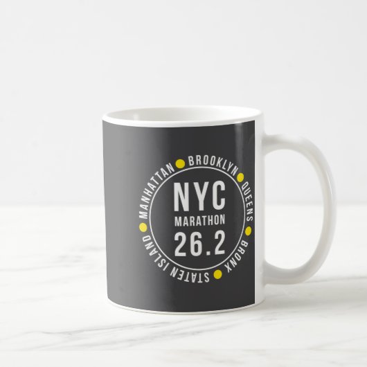 Nyc New York Souvenir Marathon Runner _2  コーヒーマグカップ (右)