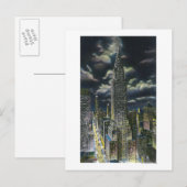 NYC, New YorkChrysler建物at Night # 1 ポストカード (正面/裏面)