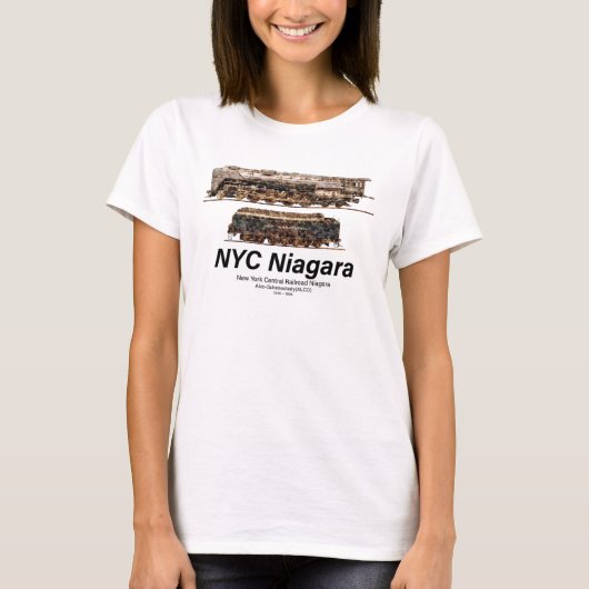 NYC Niagara – American Train Steam Locomotive Tシャツ (正面)