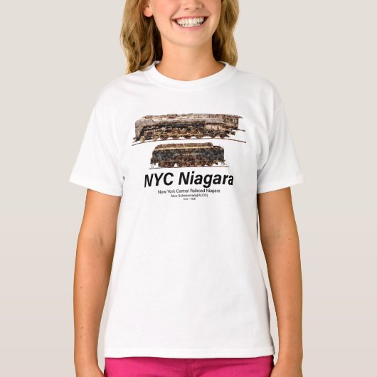 NYC Niagara – American Train Steam Locomotive Tシャツ (正面)