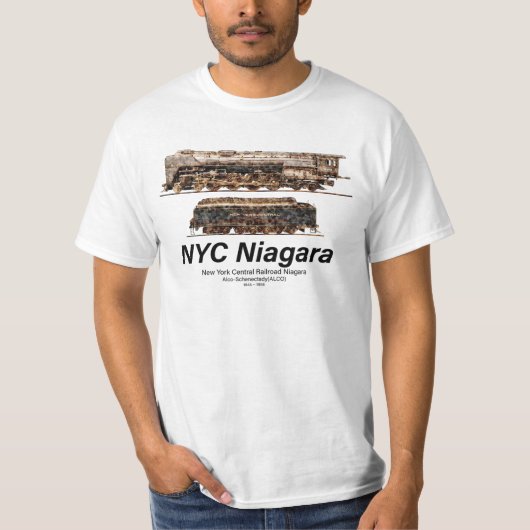 NYC Niagara – American Train Steam Locomotive Tシャツ (正面)