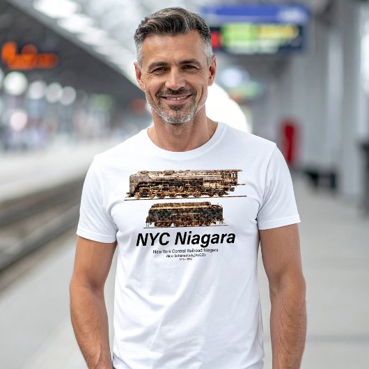 NYC Niagara – American Train Steam Locomotive Tシャツ