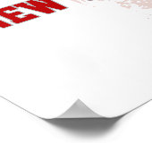 NYC Niagara Steam Locomotive with American flag ポスター (角)