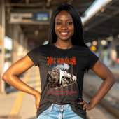 NYC Niagara Steam Locomotive with American flag Tシャツ