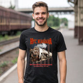 NYC Niagara Steam Locomotive with American flag Tシャツ