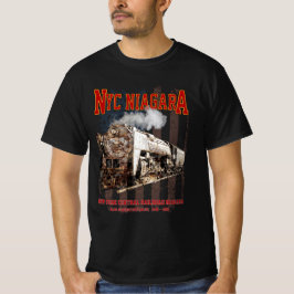 NYC Niagara Steam Locomotive with American flag Tシャツ