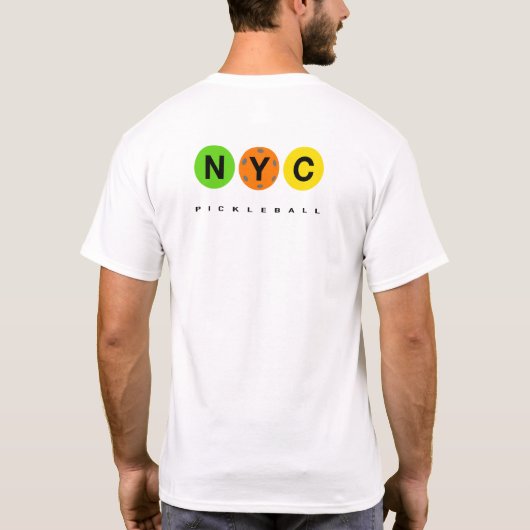 NYC Pickleballロゴ- Pocket Light衣料 Tシャツ (裏面)