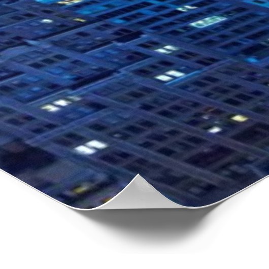 NYC Skyline, high angle view at dusk ポスター (角)