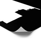 NYC Skyline Silhouette Graduation Party Banner ポスター (角)