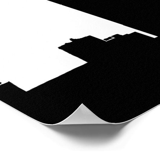 NYC Skyline Silhouette Graduation Party Banner ポスター (角)