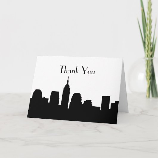 NYC Skyline Wedding Thank You Cards サンキューカード (正面)