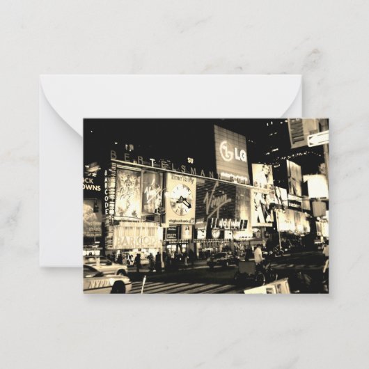 NYC Times Square Broadway New York Flat Note Card ノートカード (正面)