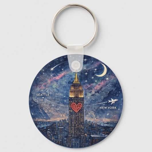 NYC to Seattle Keychain キーホルダー (裏面)