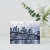 NYC Unforgettable Night Skyline  ポストカード (スタンド正面)