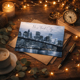 NYC Unforgettable Night Skyline  ポストカード