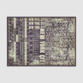 NYC Urban Typography Collage Panel FB2 Decoupage 薄葉紙 (正面)