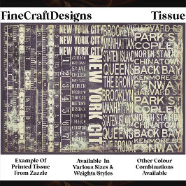 NYC Urban Typography Collage Panel FB2 Decoupage 薄葉紙