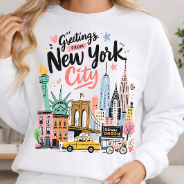 NYC Vintage Skyline Statue Liberty スウェットシャツ
