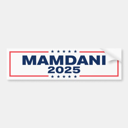 NYC Zohran Mamdani 市長選 2025 バンパーステッカー (正面)