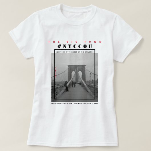 NYCCOU #NYCCOUブルックリンブリッジ Tシャツ (デザイン正面)