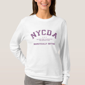 NYCDAの女性の長袖の白のフード付きスウェットシャツ Tシャツ