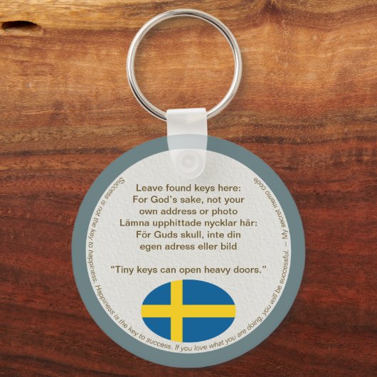 Nyckelring — Safe キーホルダー (裏面)