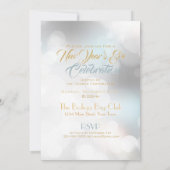 NYEエレガント《写真》ぼけ味会社ホリデーカード 招待状 (裏面)