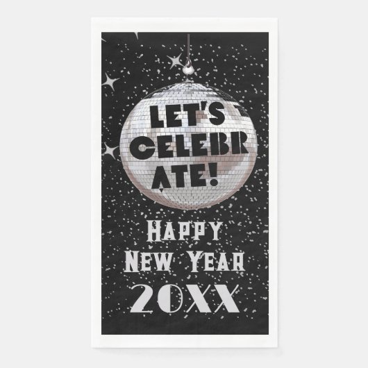 NYEディスコ祝ボールブラック (正面)