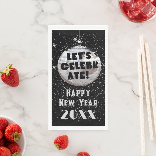 NYEディスコ祝ボールブラック (インサイチュ)