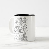 NYEニューヨーク休暇お土産NYCギフト ツートーンマグカップ (正面左)