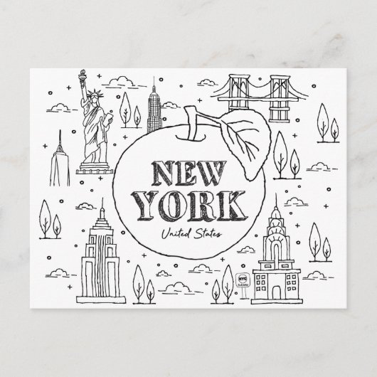 NYEニューヨーク休暇お土産NYCギフト ポストカード (正面)