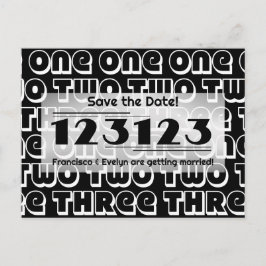 NYE 2023 123123ウェディング日付はがきを保存 ポストカード