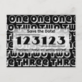 NYE 2023 123123ウェディング日付はがきを保存 ポストカード (正面)