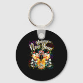 Nye Champagne Disco Coquette Bow New Year Firework キーホルダー (正面)