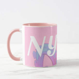NYGELマグカップ(ピンクと白) マグカップ