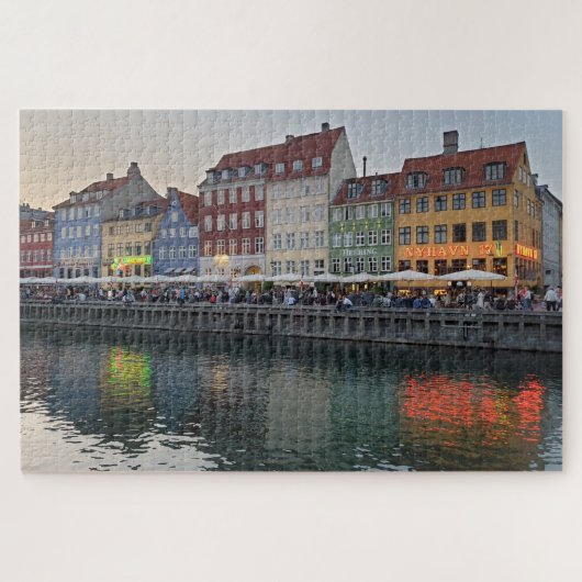 NYHAVNエンターテイメント地区コペンハーゲンデンマーク ジグソーパズル (横)