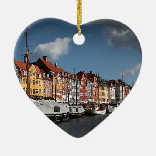Nyhavn、コペンハーゲン セラミックオーナメント (正面)