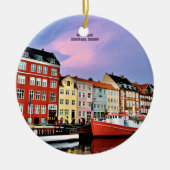 Nyhavn Canal, Copenhagen, Denmark セラミックオーナメント (正面)