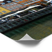 Nyhavn Harbor，コペンハーゲン，デンマーク ポスター (角)