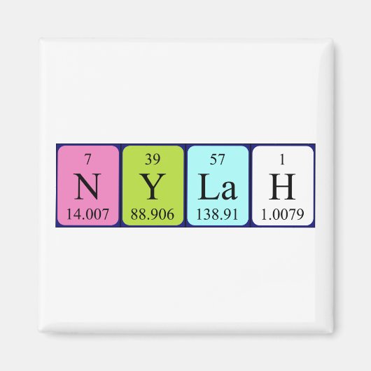 Nylah周期表名マグネット マグネット (正面)